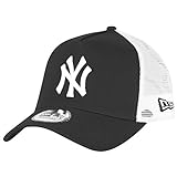 New Era York Yankees Frame Adjustable Trucker Cap Clean Black/White - One-Size