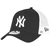 New Era York Yankees Frame Adjustable Trucker Cap Clean Black/White - One-Size