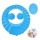 JIUJIU gorro de ducha de bebé para,cepillo de silicona champú para bebés,suave ajustable con protección para los oídos Gorro de ducha,evita que los ojos se llenen de agua y champú Protege para el