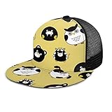 Gorra de béisbol con diseño de búho enfadado y Oso de Gato, Unisex, con Visera Plana, para Hip Hop, Sombreros y Sombreros, Color Negro