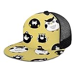 Gorra de béisbol con diseño de búho enfadado y Oso de Gato, Unisex, con Visera Plana, para Hip Hop, Sombreros y Sombreros, Color Negro