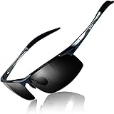 Duco Gafas de sol deportivas polarizadas para hombre con ultraligero y marco de metal irrompible, 100% UV400-8177S (Gunmetal/Gris)