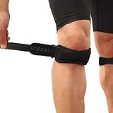 AGPTEK 2 Pack Rodillera Ajustable, Rodilla Protector Correa Rotuliana para Tendón Alivio de la Tendinitis, la estabilización de la Articulación en Tenis, Correr, Saltar, Béisbol, Escalada ect, Negro