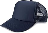 styleBREAKER Gorra de Malla de 5 Paneles, Gorra de Camionero, Gorra de béisbol, Ajustable, Unisex 04023007, Color:Azul Marino