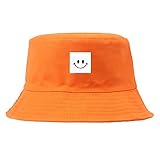 Patrón del Sombrero Bordado Cubo Cuadrado Cap Smiley Unisex Algodón Pescador Sombrero De Sol Al Aire Libre Plegable Gorra Plana para Las Mujeres De Los Hombres