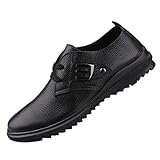Clásicos para Hombre Oxfords Casual Mocasines Planos con Cordones Mocasines de Viaje Confort Retro Zapatos de Vestir de Negocios Calzado Resistente para Caminar 37-47