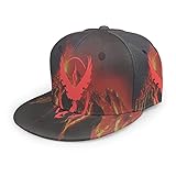 MARTHLORES Pokémon Fire Phoenix Volcán Moda Ajustable Casual Snapback Gorra De Béisbol, Unisex Impresión 3D Plana Bill Hip Hop