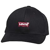 LEVIS FOOTWEAR AND ACCESSORIES Mid Batwing Flexfit Gorra, Negro (R Black 59), Talla única (Talla del fabricante: UN) para Hombre