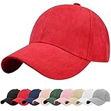 Tuopuda Unisex Vintage Gamuza Gorra de béisbol Ajustable Sombrero Transpirable Liso