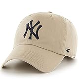 Gorra curva beige de New York Yankees MLB Clean Up de 47 Brand - Beige, Talla única