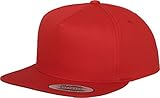 Flexfit Gorra Classic 5 Panel Snap Back Rojo Rojo Talla:Talla única