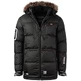 Geographical Norway danone Men 001 Chaqueta de Invierno (Negro, M)