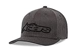 Alpinestar Blaze Flexfit Hat Gorra Flexfit Visera Curva Logo Bordado 3D, Hombre, dk Heather Gray/Black, S/M