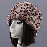 Lamcomt Ht3451 mujeres sombrero de invierno leopardo faux piel sombrero damas grueso cálido invierno crullies gorros hembra bombardero sombrero plano superior ruso sombrero