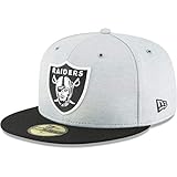 New Era 5950 Onf18 SL Hm Oakrai Gorra Línea Oakland Raiders, Unisex Adulto, Black, 7 1/8