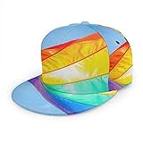 Gorra de béisbol unisex, estilo hip-hop, sombrero plano, sombrero de moda para actividades al aire libre, bandera de arco iris en la playa gay Miami signos símbolos
