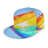 Gorra de béisbol unisex, estilo hip-hop, sombrero plano, sombrero de moda para actividades al aire libre, bandera de arco iris en la playa gay Miami signos símbolos