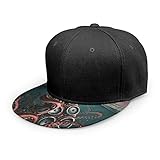 Gorra De Béisbol Pulpo Kraken Monster Art Snapback Sombreros Unisex Trucker Sombrero Hip Hop Plaid Plana Ajustable Gorras De Béisbol Negro