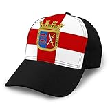 Gorra de Hip Hop Plana Unisex con Gorra de béisbol Gorra de béisbol Sombreros de Camionero de algodón Bandera de calahorra en la Rioja en españa Gorra Ajustable