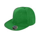 Result - Gorra/Visera Unisex Visera Plana Original Mono-Color Modelo Bronx Core con Cierre Snapback (Talla Única) (Verde Esmeralda)