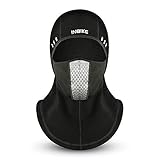 Suxman Pasamontañas Moto Invierño Impermeable, Balaclava Termico Forro Polar, Máscara Capucha Pasamontaña para Ciclismo, Esqui, Senderismo, Snowboard para Hombre Mujeres Resistente al Viento-Negro