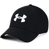 Under Armour UA Blitzing 3.0 Gorra para hombre, gorra con visera transpirable, cómoda gorra deportiva para hombre con banda de transpiración, Black/Black/White (001), M/L