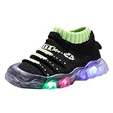 YWLINK Zapatos Luminosos Led NiñOs Y NiñAs Zapatos Casuales Transpirables Antideslizantes Zapatos Ligeros Calcetines Zapatos Comodo Zapatos Planos Zapatillas Luminosas Regalo De CumpleañOs Precioso