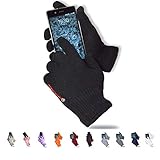 AXELENS Guantes de Invierno Táctiles para Hombre Mujer Térmicos Touch Screen Conducir Antiviento Cálidos Cómodos Regalo Ideal - Negro