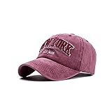 Yutdeng Gorra de béisbol Bordado New York para Hombre Ajustable de algodón Classic Gorra Vintage Verano Sombreros de Gorra Deportes de Sol Baseball Cap Mujer