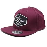 Gorra Full Patch Snapback - Surf Monkey - Gorra de béisbol para Hombre - Talla única - Cierre ajustable Snapback - Visera Plana - 100% algodón - Diseño 5 paneles - Envío Gratis 24/48h (Granate)