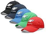 4F Lightweight Running Cap Gorra, Hombre, Rojo, S-M