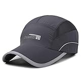 Gorras de béisbol Gorra De Béisbol De Verano De Secado Rápido De Moda Hombres Gorra De Sol Transpirable De Hueso para Mujer Gorra De Sol Snapback para Verano Darkgrey