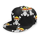 Gorra de béisbol plana 3D pirata con un sombrero de paja de ala plana ajustable Snapback gorras clásicas sombrero de papá gorros camionero para hombres y mujeres negro