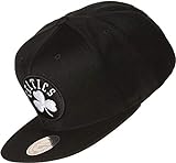 Mitchell & Ness Boston Celtics 18155 Wool Solid Black White Snapback Cap Kappe Basecap