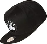 Mitchell & Ness Boston Celtics 18155 Wool Solid Black White Snapback Cap Kappe Basecap