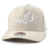 Mitchell & Ness Cursive Redline Chicago Bulls - Gorra, color caqui