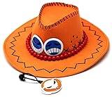 Gorra de una Pieza Venta al por Mayor una Pieza Anime Cosplay Hat Portgas D Ace Cosplay Sombrero Sombrero Vaquero Recuerdos Piratas Gorras Huesos Calavera Juguetes