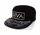 Xtress Exclusive Gorra negra de visera plana con el logo DIVA