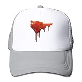 Wfispiy Blood Drop Mesh Gorra de béisbol de sarga lavada para hombre, ajustable