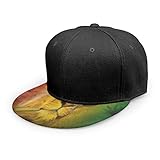 Gorra de béisbol Cool Rasta Lion Judah con gafas de sol para fumar, gorra plana de hip-hop, sombreros de camionero para hombres y mujeres, color negro