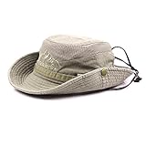 Charmylo Para Mujer para Hombre Sombrero para el Sol de Algodón de ala Ancha Bucket Hat Safari Boonie Hat Verano Protección UV Plegable Pesca Hat
