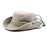 Charmylo Para Mujer para Hombre Sombrero para el Sol de Algodón de ala Ancha Bucket Hat Safari Boonie Hat Verano Protección UV Plegable Pesca Hat