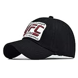 UKKD Gorras de Hombre Los Hombres De Algodón UFC Emboridery Femenina Gorra De Béisbol Campo De Deportes Al Aire Libre Gorros Gorras Ajustable,Negro