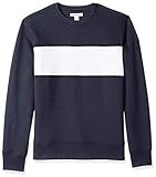 Amazon Essentials – Suéter de forro polar con cuello redondo para hombre, Azul (Navy/White), US XS (EU XS)