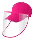 DC CLOUD Protector Facial de Seguridad Visera Protectora para la Cara Protección de la Cara Visor Transparente Cara Escudo Visera Protectora Ligero Cara Visor Rosered