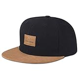 Johnny Urban Gorra para Hombre y Mujer Negro/Marrón Dean Gorro Hecho Elegante Gorras de Baseball Ajustable y con Logo Chapado - Talla Única Unisex Gorros de Trucker