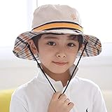 LIZHIQIANG Gorras Tapa Ajustable Sombrero niño Sombrero niño Protector Solar Pescador Sombrero bebé Verano sección Delgada Visera niña solhat Anti-UV Marea (Color : Apricot, Size : M)