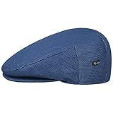 Lipodo Gorra Inglese Jeans Mujer/Hombre - Made in Italy Vaquera Gorro Ivy con Visera, Forro Primavera/Verano - 55 cm Tela Vaquera