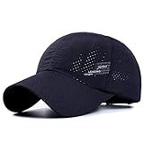 Memoryee Al Aire Libre Gorra de béisbol Estampada Personalizado Ajustable Adecuado para Hombres y Mujeres Sombrero de Secado rápido/Azul Marino/One Size