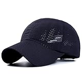 Memoryee Al Aire Libre Gorra de béisbol Estampada Personalizado Ajustable Adecuado para Hombres y Mujeres Sombrero de Secado rápido/Azul Marino/One Size